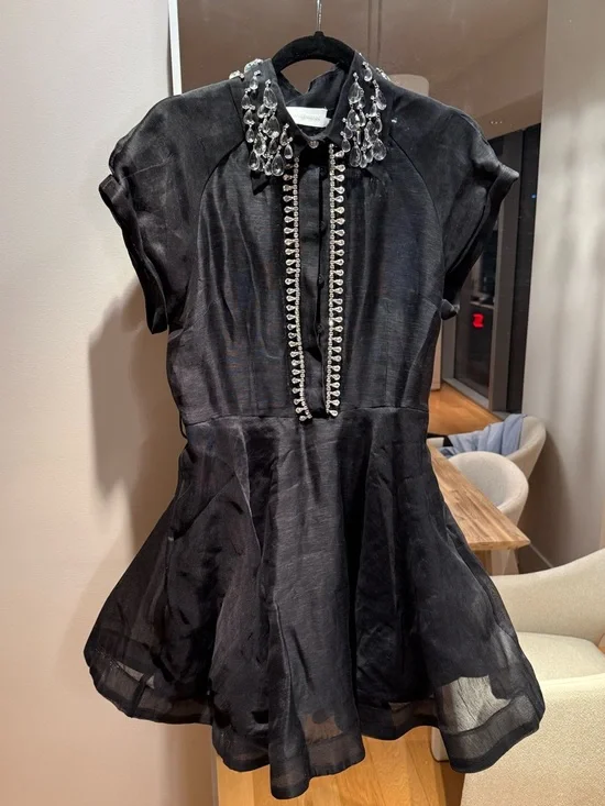 Zimmermann Matchmaker Flip Embellished Dress with Clear Crystal Accents size 3 - Picture 2 of 6